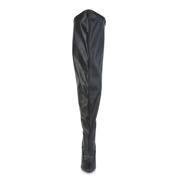 Wide Calf Pointed Heel Thigh High Boots - Picture 5 of 5